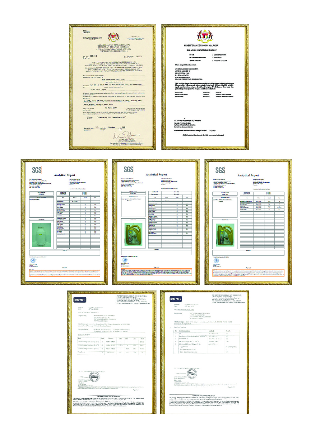 CERTIFICATE & LICENSES